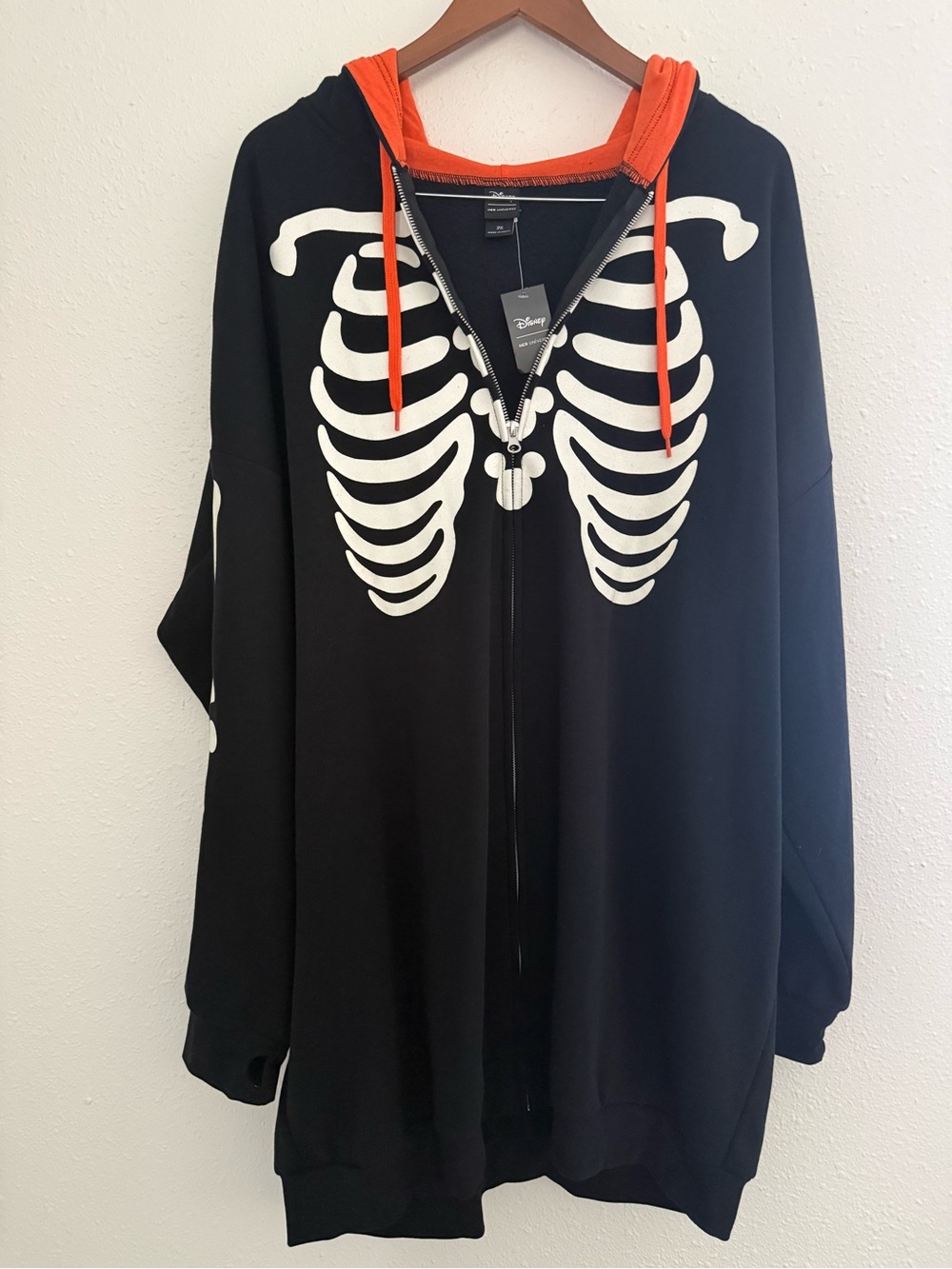 NWT Her Universe Disney Mickey Skeleton Hoodie Dress 2X Halloween